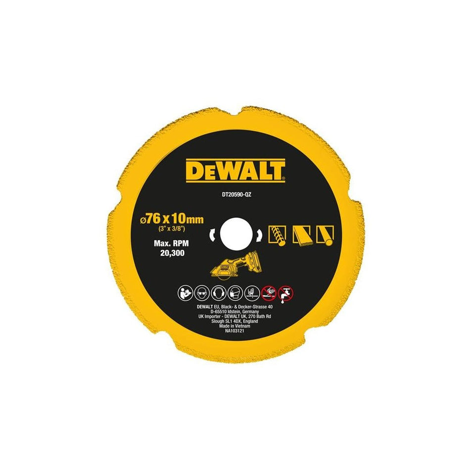 DEWALT DT20590 Diamond Multi Material Blade 75mm-DEWDT20590QZ