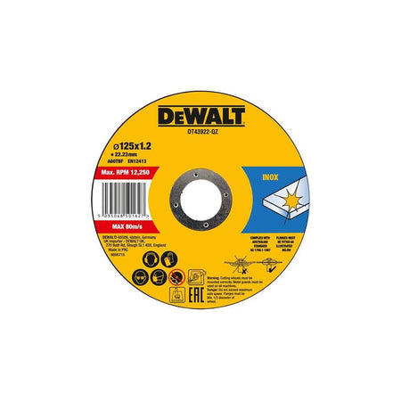 DEWALT Metal Cutting Disc 125 X 1.2 X 22.23mm-DEWDT43922QZ
