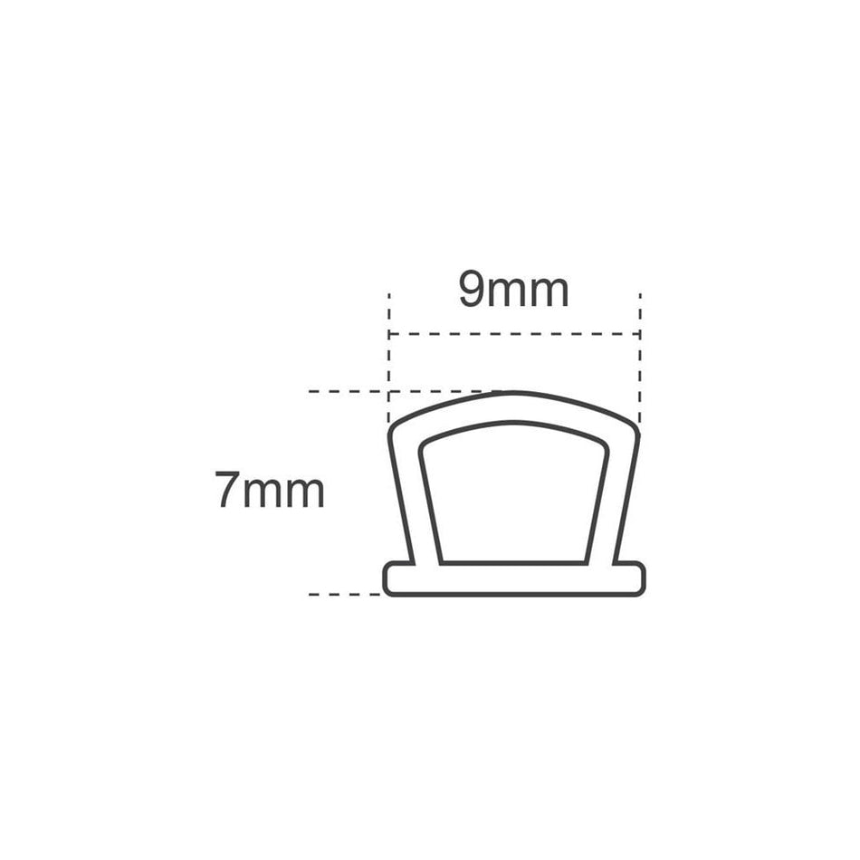 Faithfull Silicone Draught Excluder White 6M 9 x 7mm-FAIDEN976W
