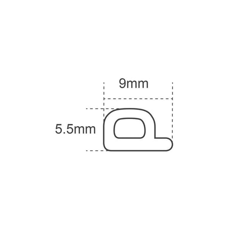 Faithfull EPDM Draught Excluder White 6M 9 x 5.5mm-FAIDEP9556W