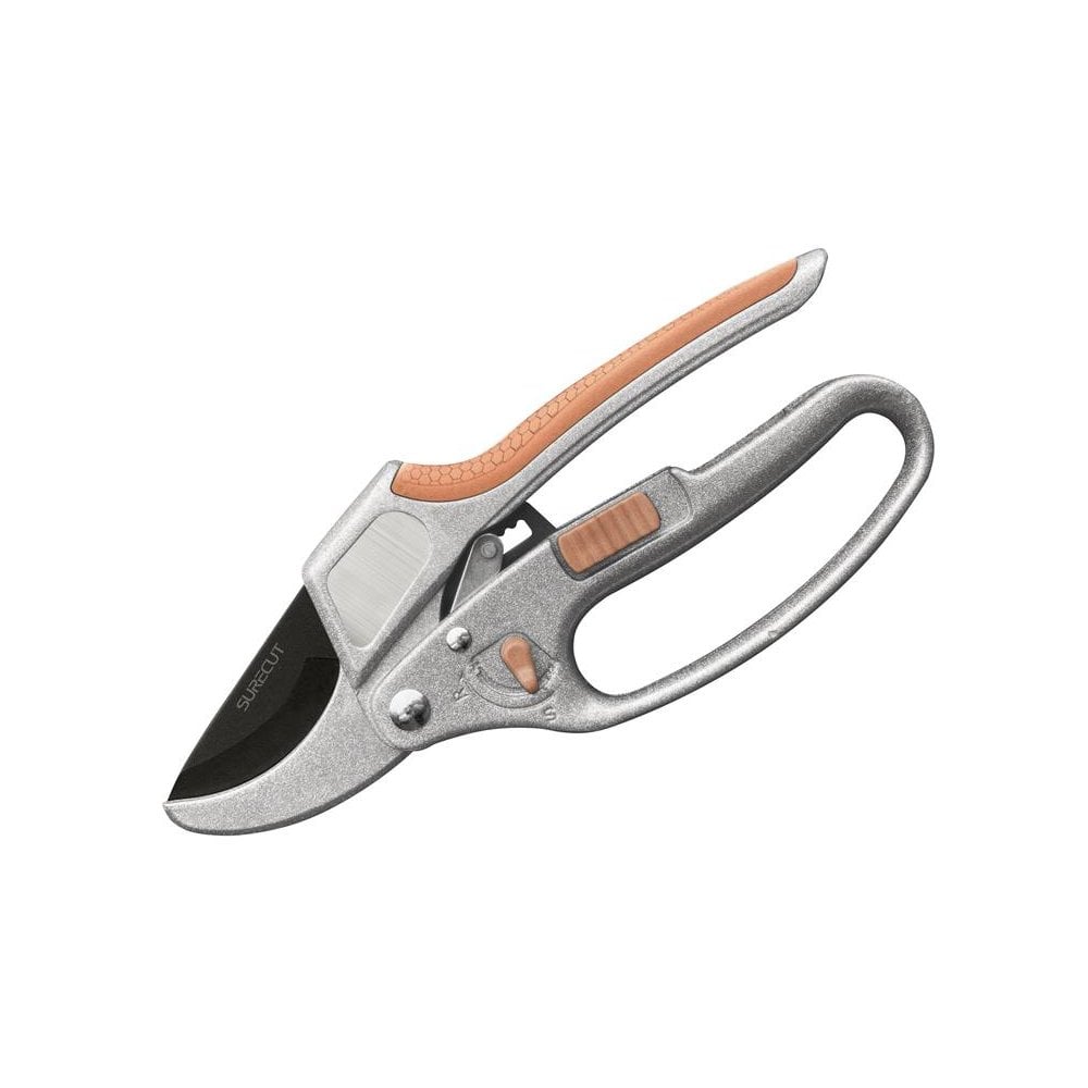Kent & Stowe SureCut Hardwood Anvil Ratchet Secateurs-K/S70100606