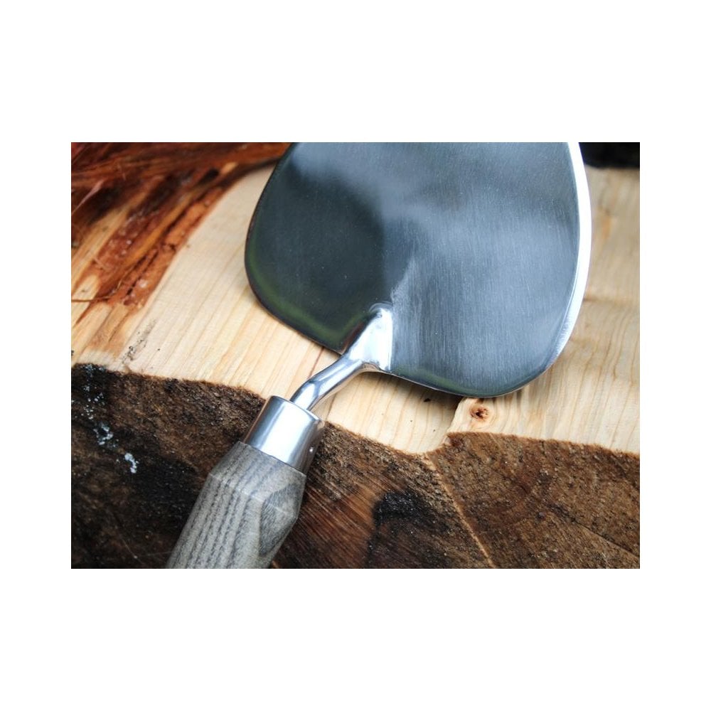 Faithfull Prestige Stainless Steel Dutch Trowel with Ash Handle-FAIPRESHTDUT