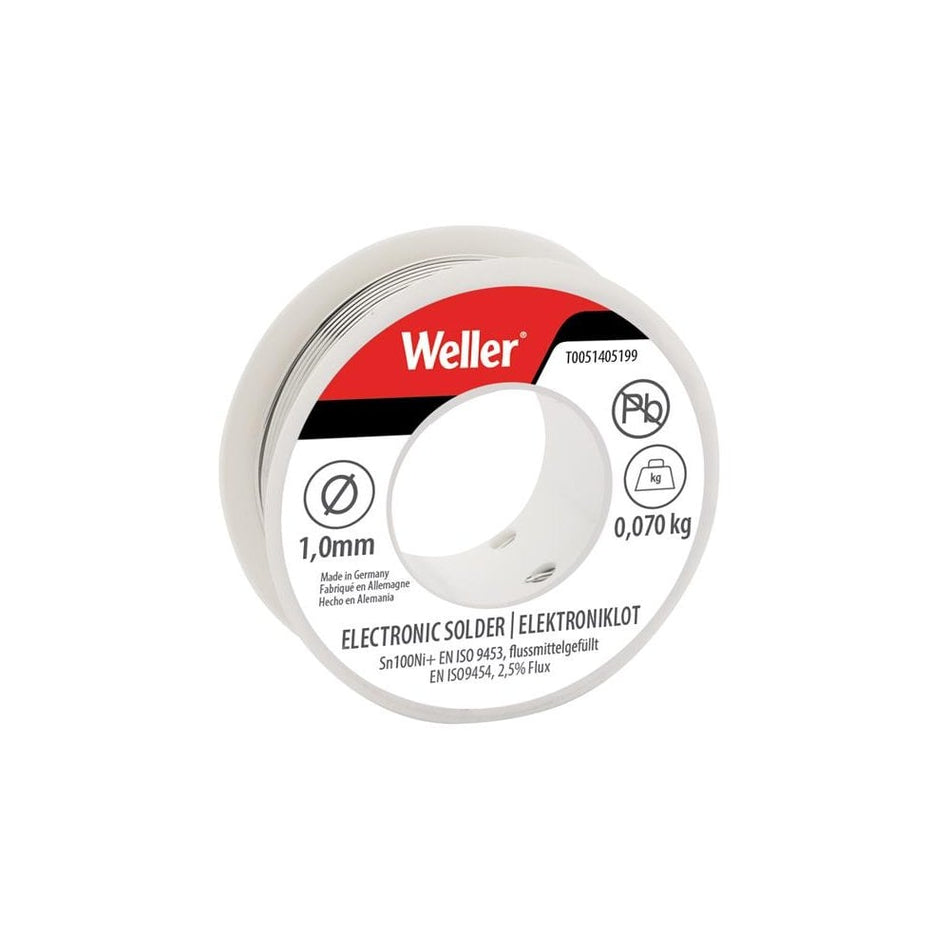 Weller Electronic Lead-Free Solder Sn100Ni100+, 1mm 70g-WEL51405199