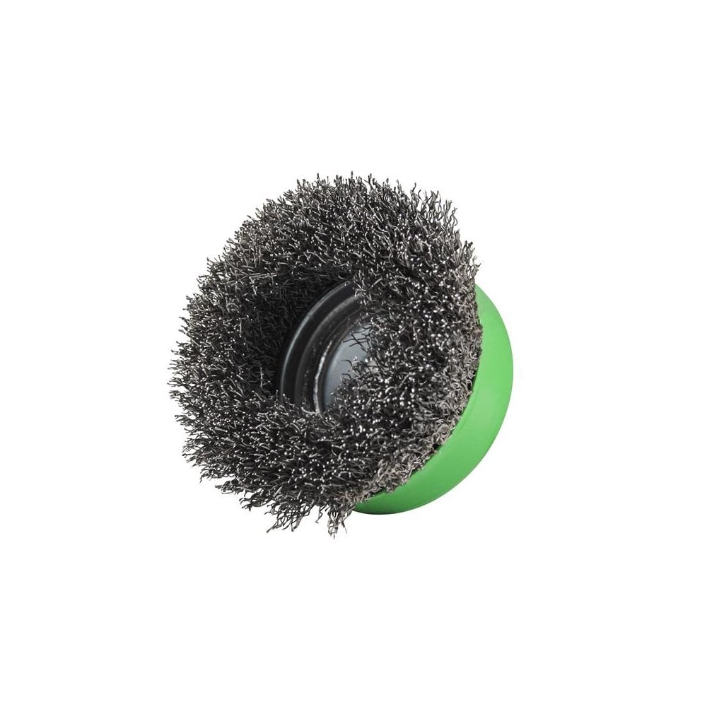Faithfull X-LOCK Wire Cup Brush 75mm M14x2, 0.30mm Stainless Steel Wire-FAIWBC75SSXL