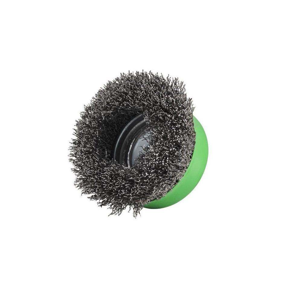 Faithfull X-LOCK Wire Cup Brush 75mm M14x2, 0.30mm Stainless Steel Wire-FAIWBC75SSXL