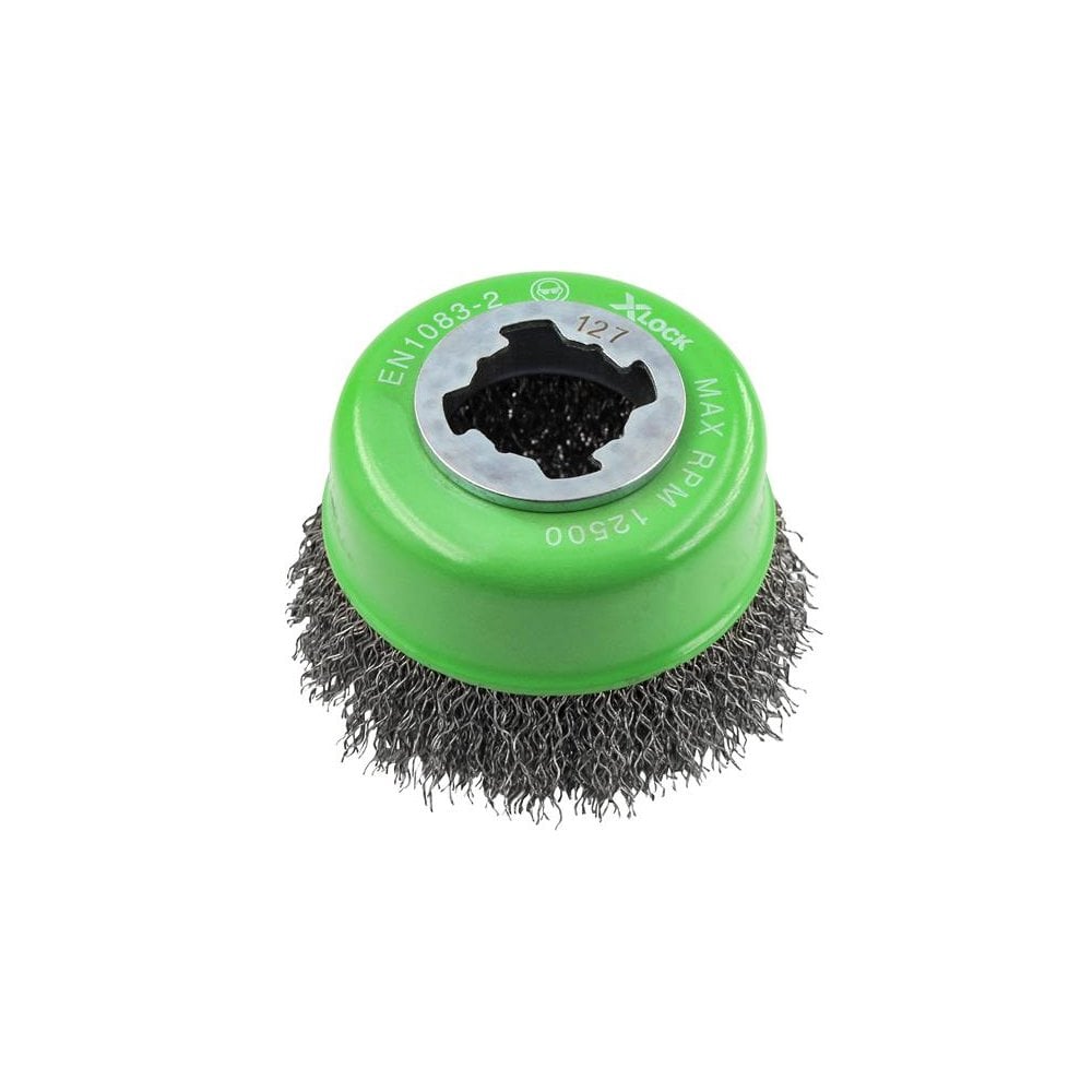 Faithfull X-LOCK Wire Cup Brush 75mm M14x2, 0.30mm Stainless Steel Wire-FAIWBC75SSXL