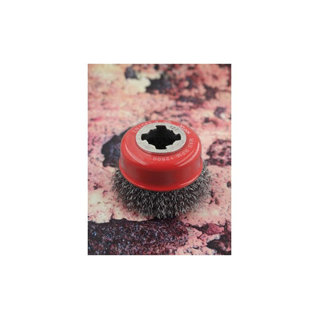 Faithfull X-LOCK Wire Cup Brush 75mm M14x2, 0.30mm Steel Wire-FAIWBC75XL