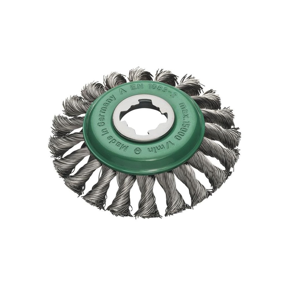 Lessmann X-Lock Stainless Steel Knot Bevel Brush 115mm Non Spark-LES47285X
