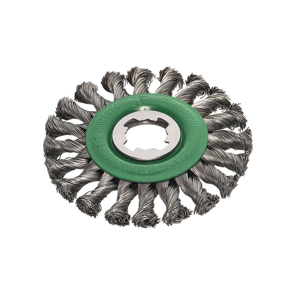 Lessmann X-Lock Stainless Steel Knot Wheel Brush 125mm Non Spark-LES47381X