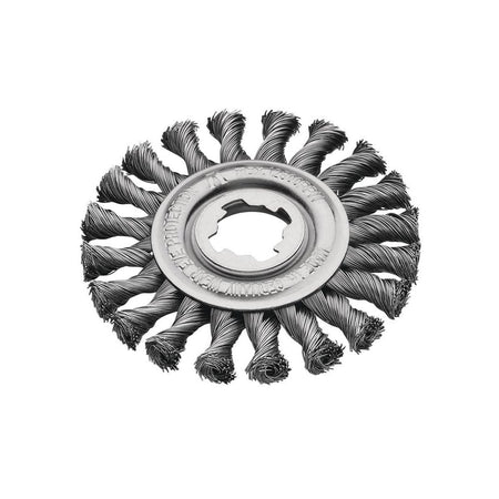 Lessmann X-Lock Steel Knot Wheel Brush 125mm Non Spark-LES47321X