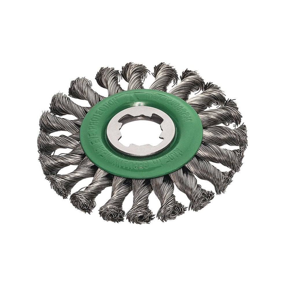 Lessmann X-Lock Stainless Steel Knot Wheel Brush 115mm Non Spark-LES47281X