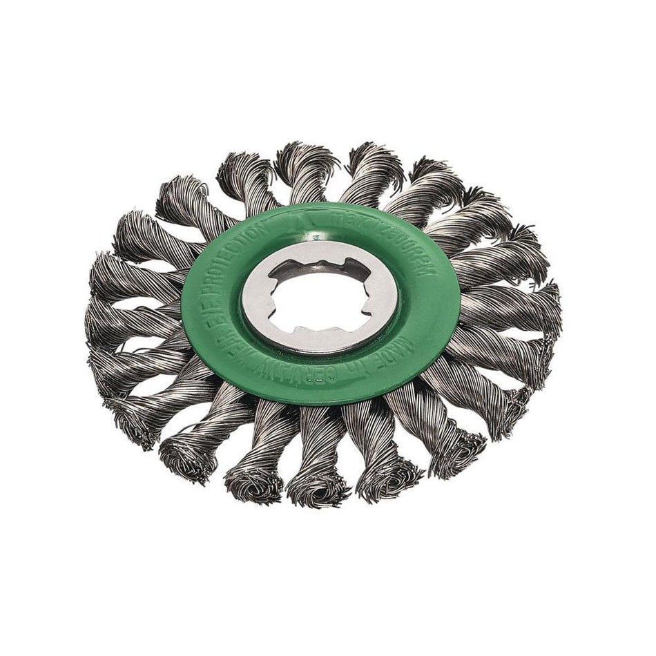Lessmann X-Lock Stainless Steel Knot Wheel Brush 115mm Non Spark-LES47281X