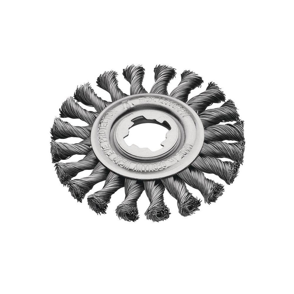 Lessmann X-Lock Steel Knot Wheel Brush 115mm Non Spark-LES47221X