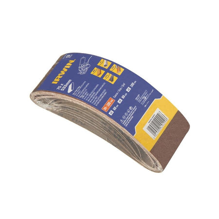 IRWIN® 75 x 533mm Sanding Belt Set, 9 Piece-IRWIW8083840