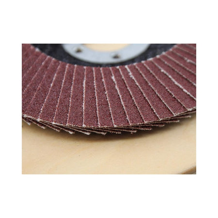 Faithfull Aluminium Oxide Flap Disc 125 x 22mm 120 Grit-FAIFD125A120
