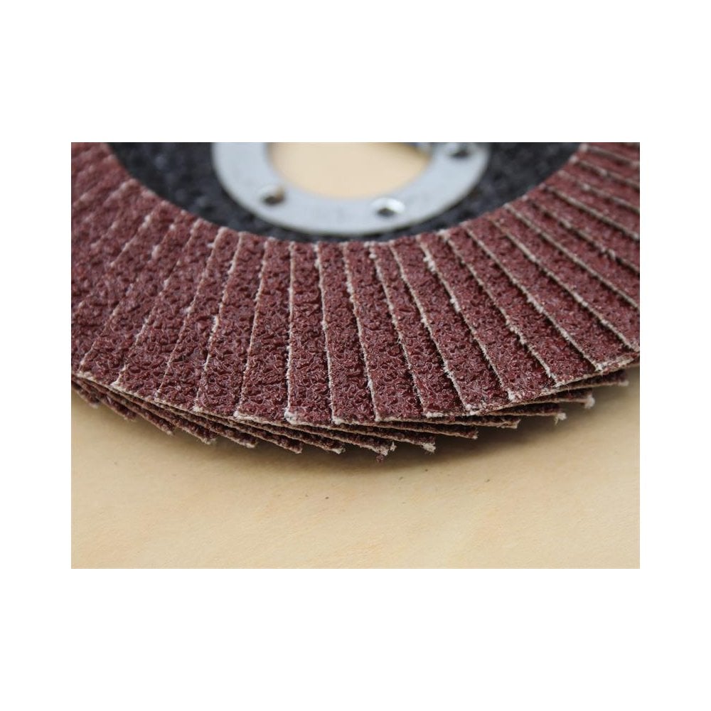 Faithfull Aluminium Oxide Flap Disc 125 x 22mm 40 Grit-FAIFD125A40