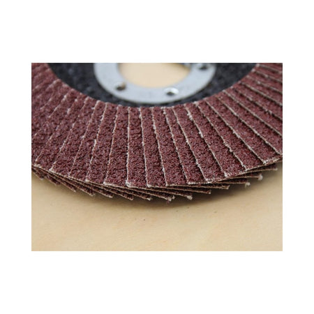 Faithfull Aluminium Oxide Flap Disc 115 x 22mm 40 Grit-FAIFD115A40