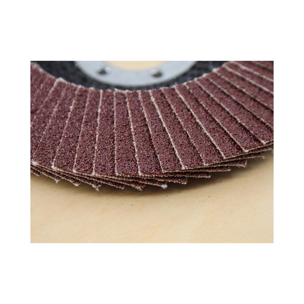 Faithfull Aluminium Oxide Flap Disc 115 x 22mm 80 Grit-FAIFD115A80