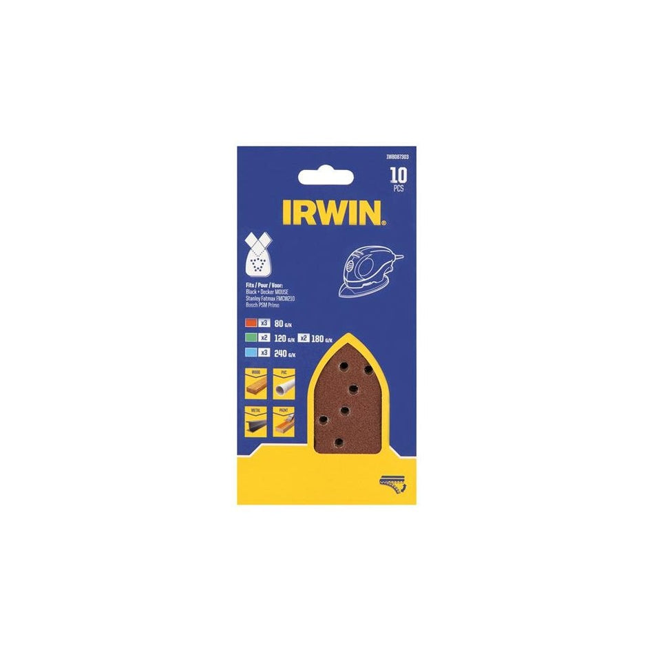 IRWIN® Mouse Sanding Sheet Set, 10 Piece-IRWIW8087303