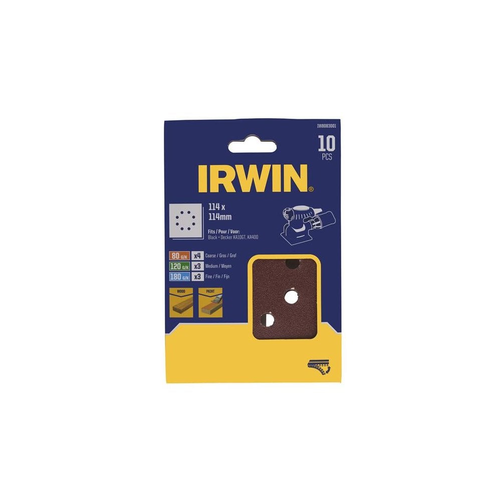 IRWIN® 1/4 Punched Sanding Sheet Set, 10 Piece-IRWIW8083001