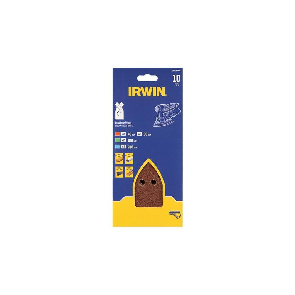 IRWIN® Multi Sander Sanding Sheet Set, 10 Piece-IRWIW8087304