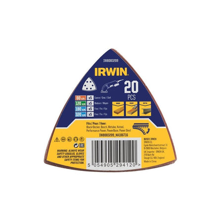 IRWIN® Detail Sander Sheet Set, 20 Piece-IRWIW8083209