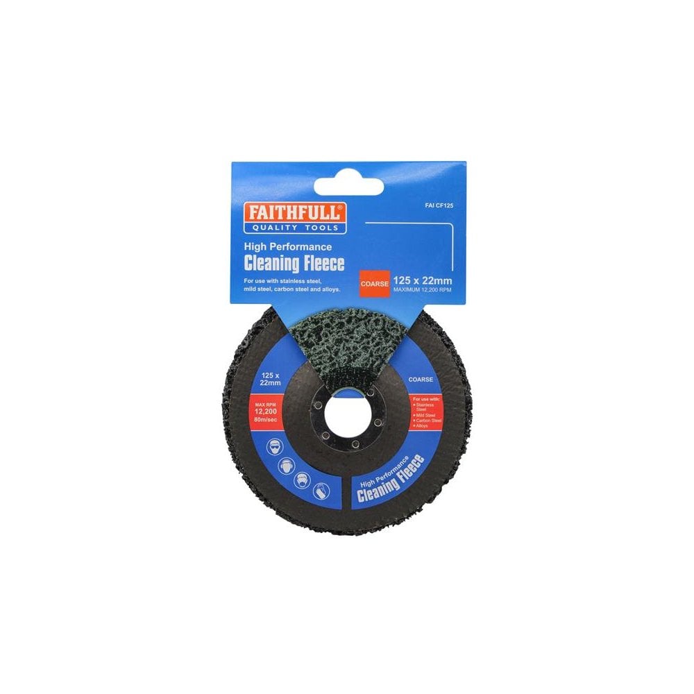 Faithfull Cleaning Fleece Disc Coarse 125 x 22mm-FAICF125