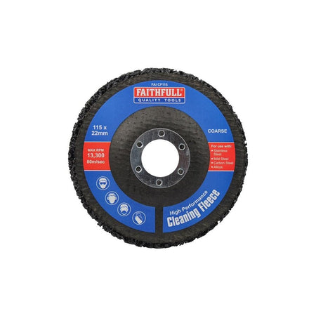 Faithfull Cleaning Fleece Disc Coarse 115 x 22mm-FAICF115