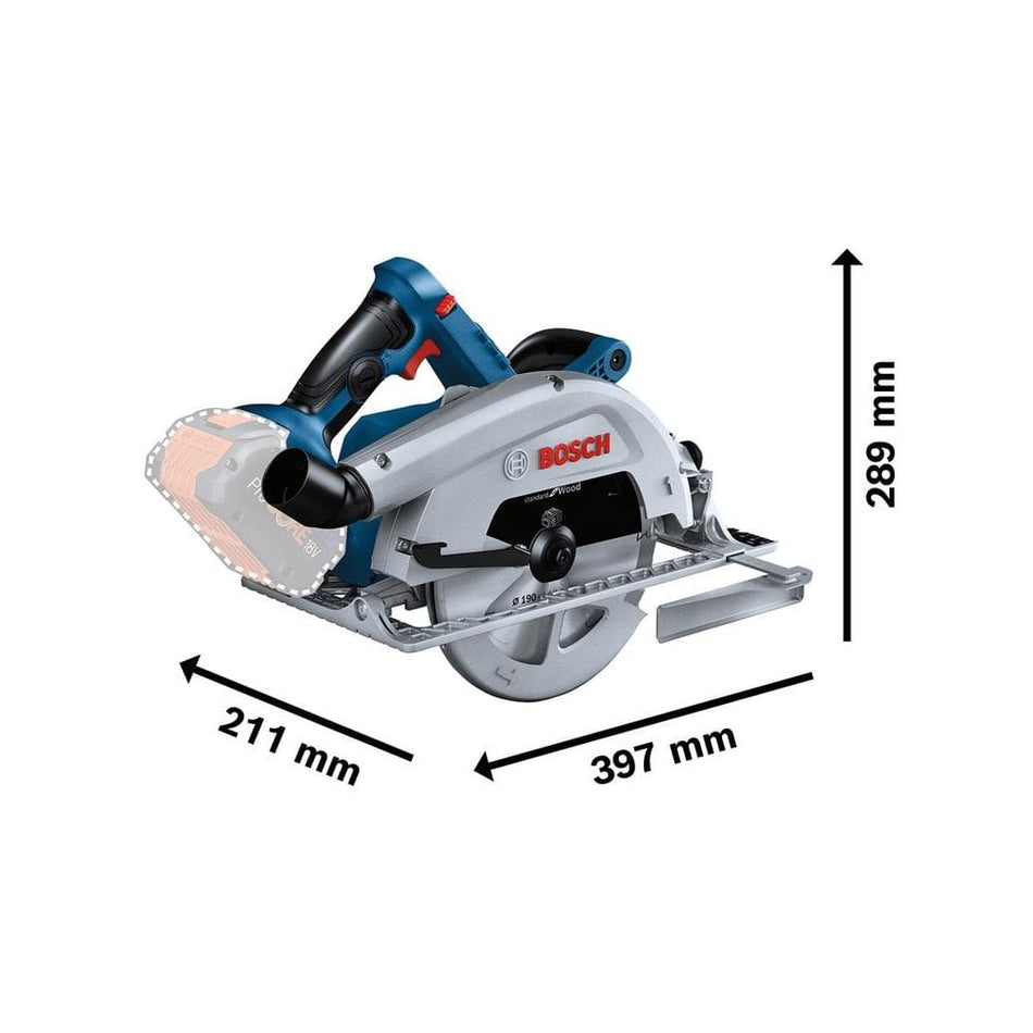 Bosch GKS 18V-68 C Professional BITURBO Circular Saw 18V Bare Unit-BSH6016B5000