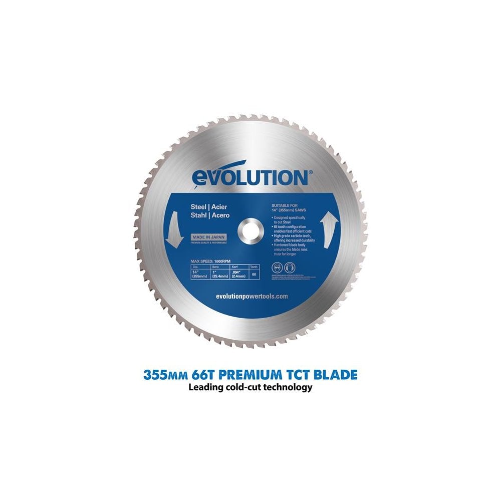 Evolution S355MCS Heavy-Duty Metal Cutting Mitre Chop Saw 1600W 110V-EVLS355MCSL