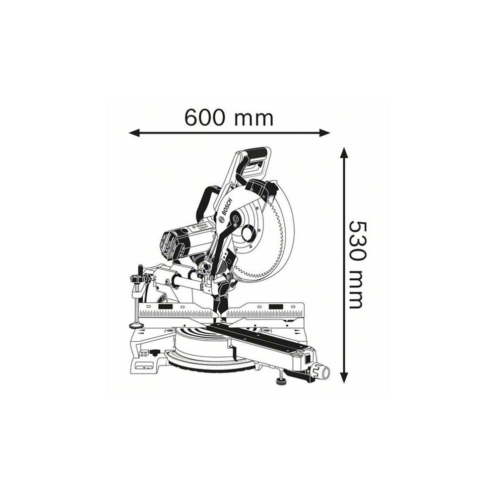 Bosch GCM 12 SDE Professional Sliding Mitre Saw 1450W 240V-BSH601B23170