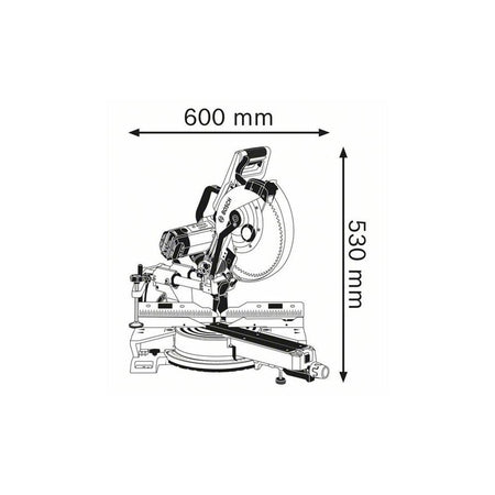 Bosch GCM 12 SDE Professional Sliding Mitre Saw 1450W 240V-BSH601B23170