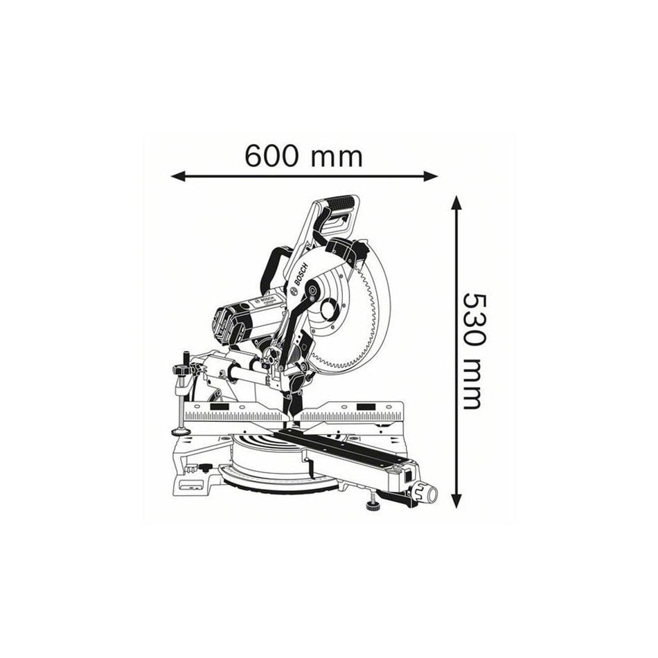 Bosch GCM 12 SDE Professional Sliding Mitre Saw 1450W 240V-BSH601B23170