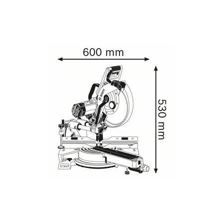 Bosch GCM 12 SDE Professional Sliding Mitre Saw 1450W 110V-BSH601B23160