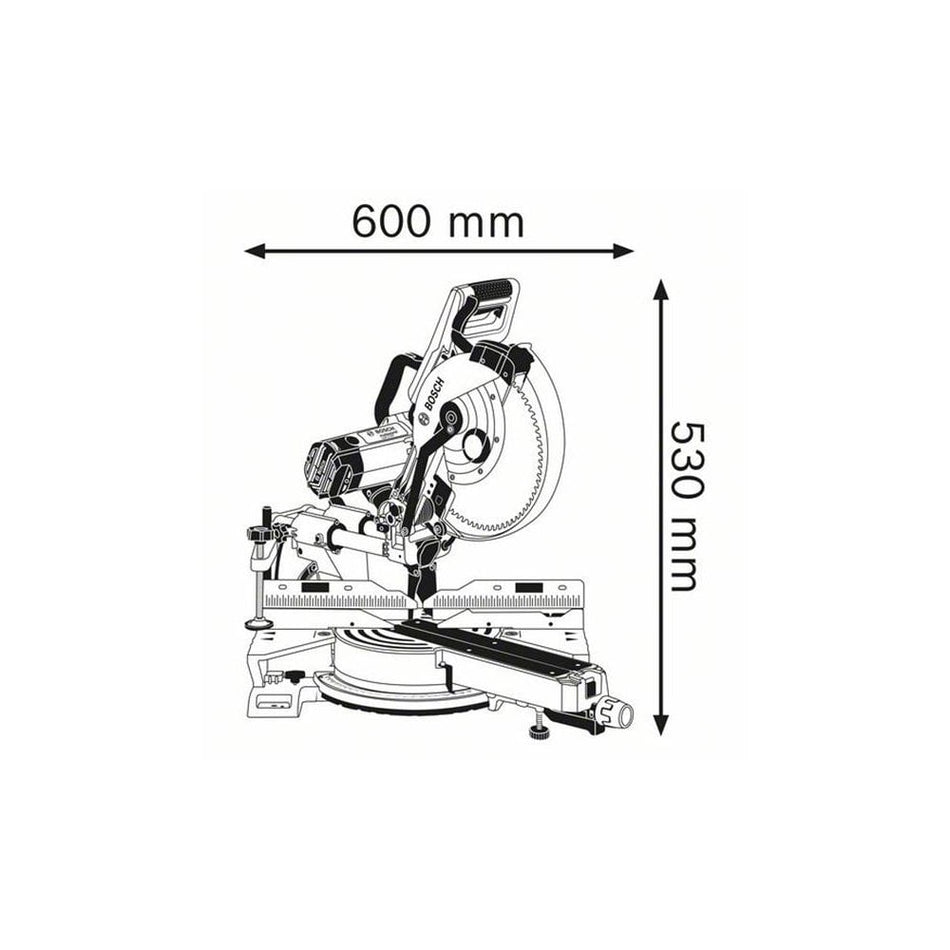 Bosch GCM 12 SDE Professional Sliding Mitre Saw 1450W 110V-BSH601B23160