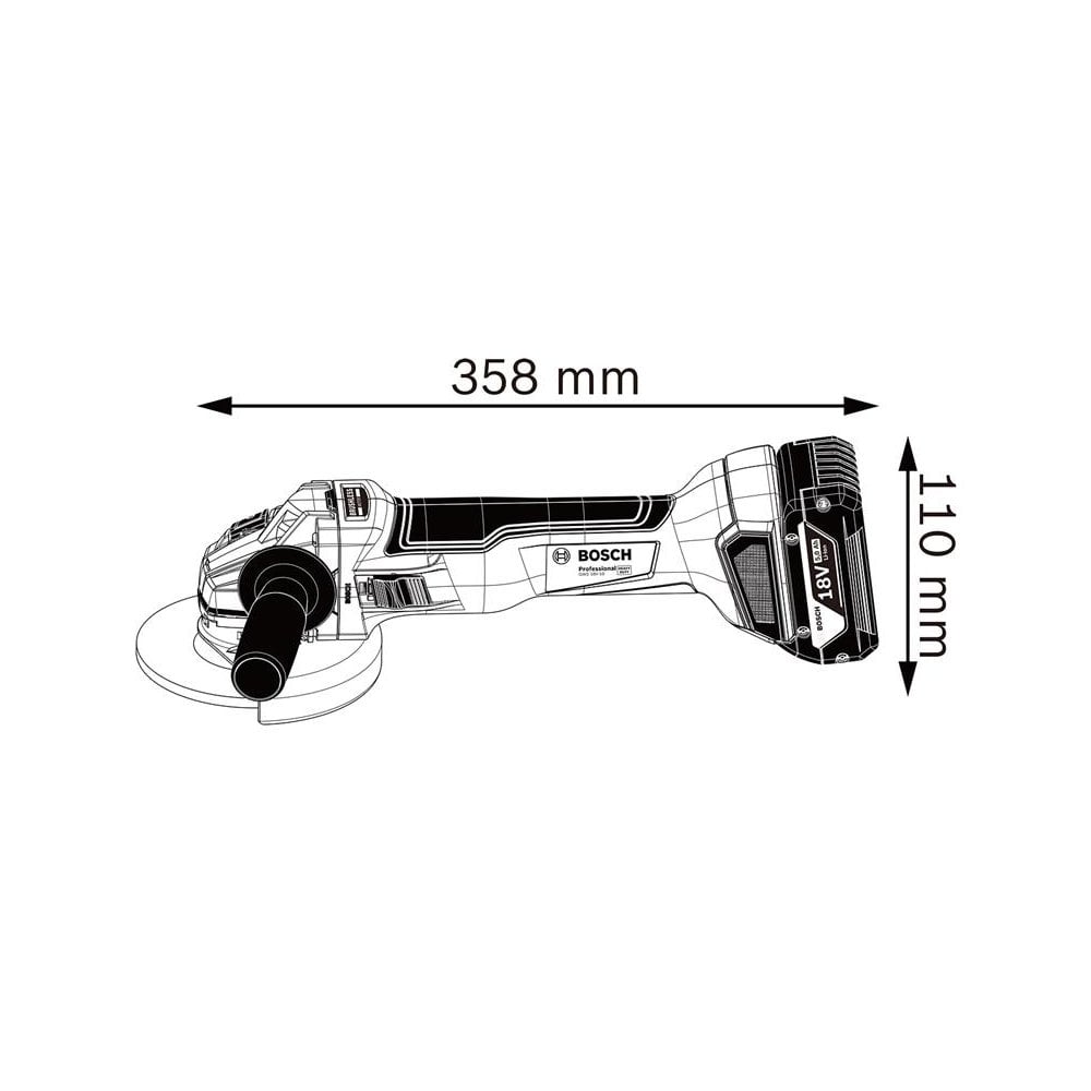 Bosch GWS 18V-10 Professional Angle Grinder 125mm 18V Bare Unit-BSH6019J4002