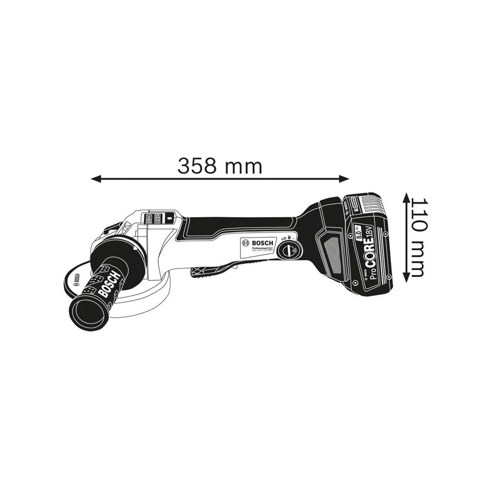 Bosch GWS 18V-10 PSC Professional Angle Grinder 125mm 18V Bare Unit-BSH6019G3F0B