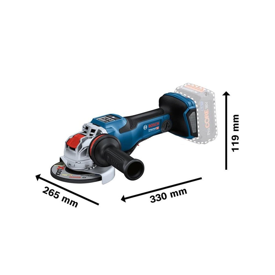 Bosch GWX 18V-15 PSC Professional BITURBO Angle Grinder 125mm 18V Bare Unit-BSH6019H6G00