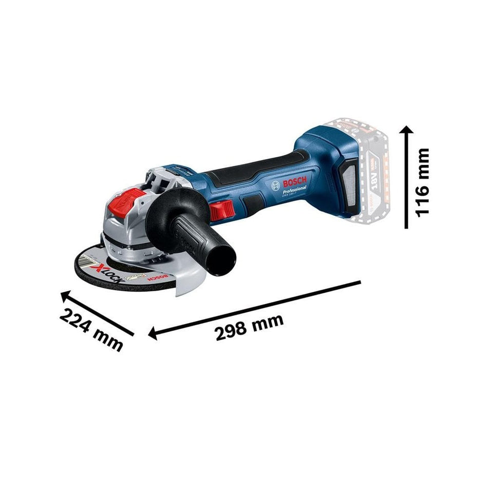 Bosch GWX 18V-7 Professional X-LOCK Angle Grinder 115mm 18V Bare Unit-BSH6019H9103