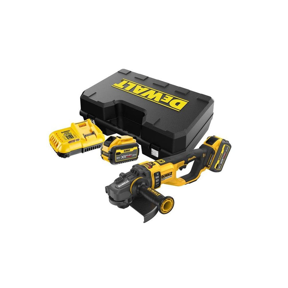 DEWALT DCG460X2XR FlexVolt Angle Grinder 54V 2 x 3.0Ah Li-ion-DEWDCG460X2