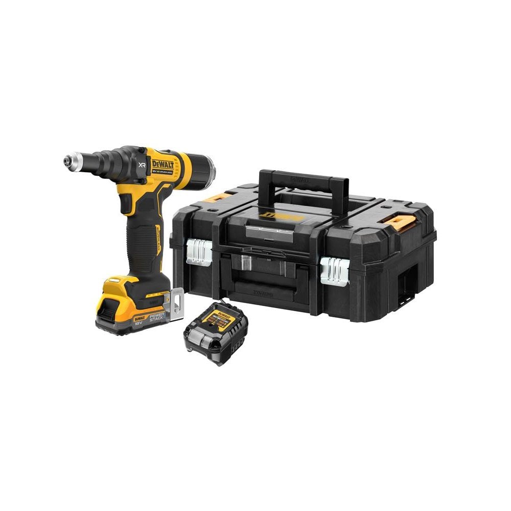 DEWALT DCF403E1T XR 3/16in Brushless Riveter 1 x 1.7Ah POWERSTACK™ Li-ion-DEWDCF403E1T