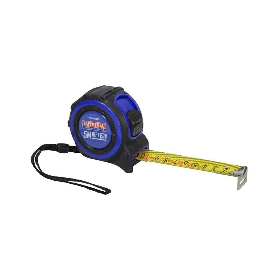 Faithfull Trade Tape Measure 5m/16ft (Width 25mm)-FAITM525MI