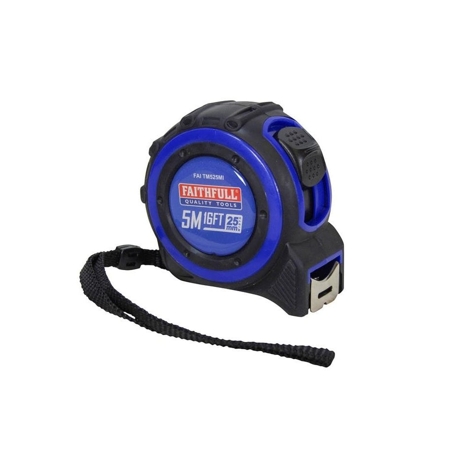 Faithfull Trade Tape Measure 5m/16ft (Width 25mm)-FAITM525MI