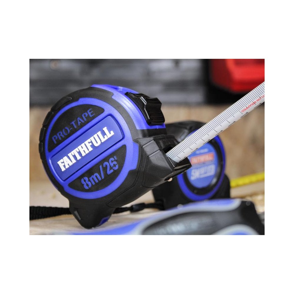 Faithfull Pro Tape Measure 8m/26ft (Width 32mm)-FAITM832MI