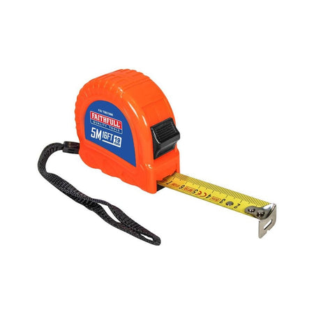 Faithfull Twin Lock Tape Measure 5m/16ft (Width 19mm)-FAITM519MI