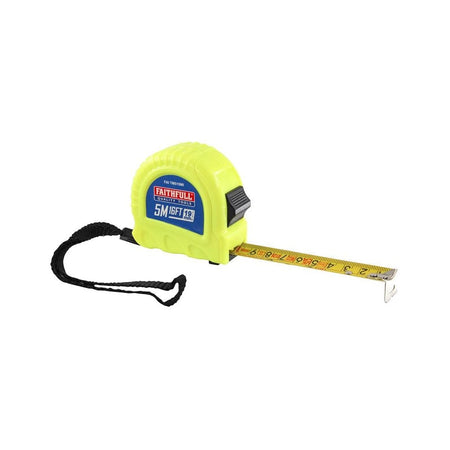 Faithfull Twin Lock Tape Measure 5m/16ft (Width 19mm)-FAITM519MI