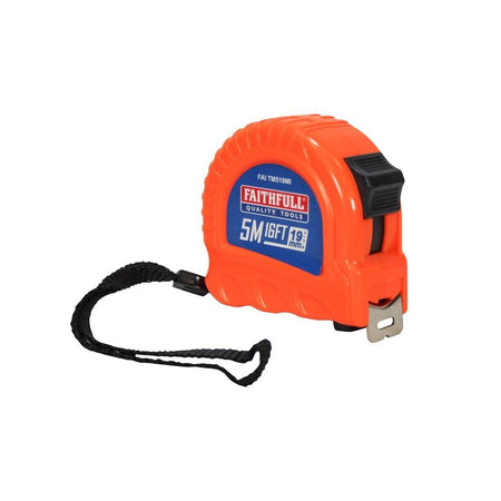 Faithfull Twin Lock Tape Measure 5m/16ft (Width 19mm)-FAITM519MI