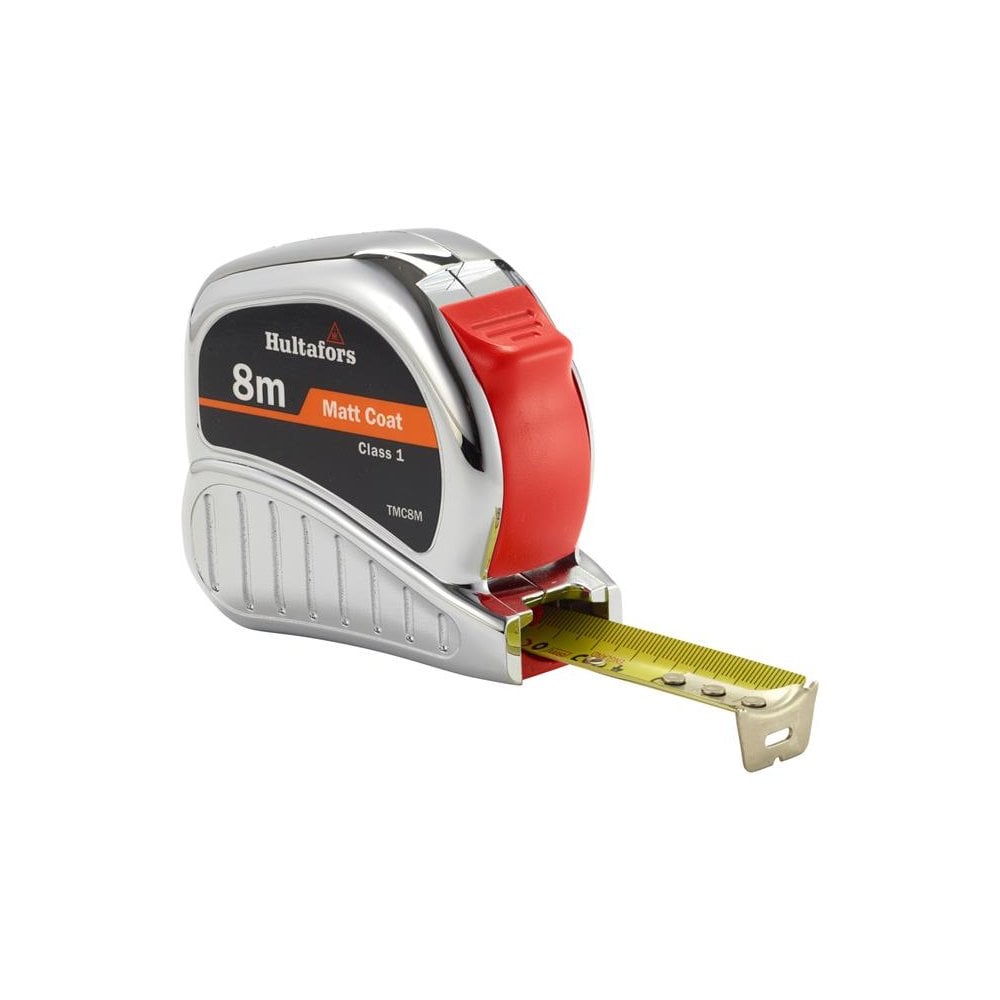 Hultafors TM8M Chrome Tri-Matic Pocket Tape 8m (Width 25mm)-HUL368203