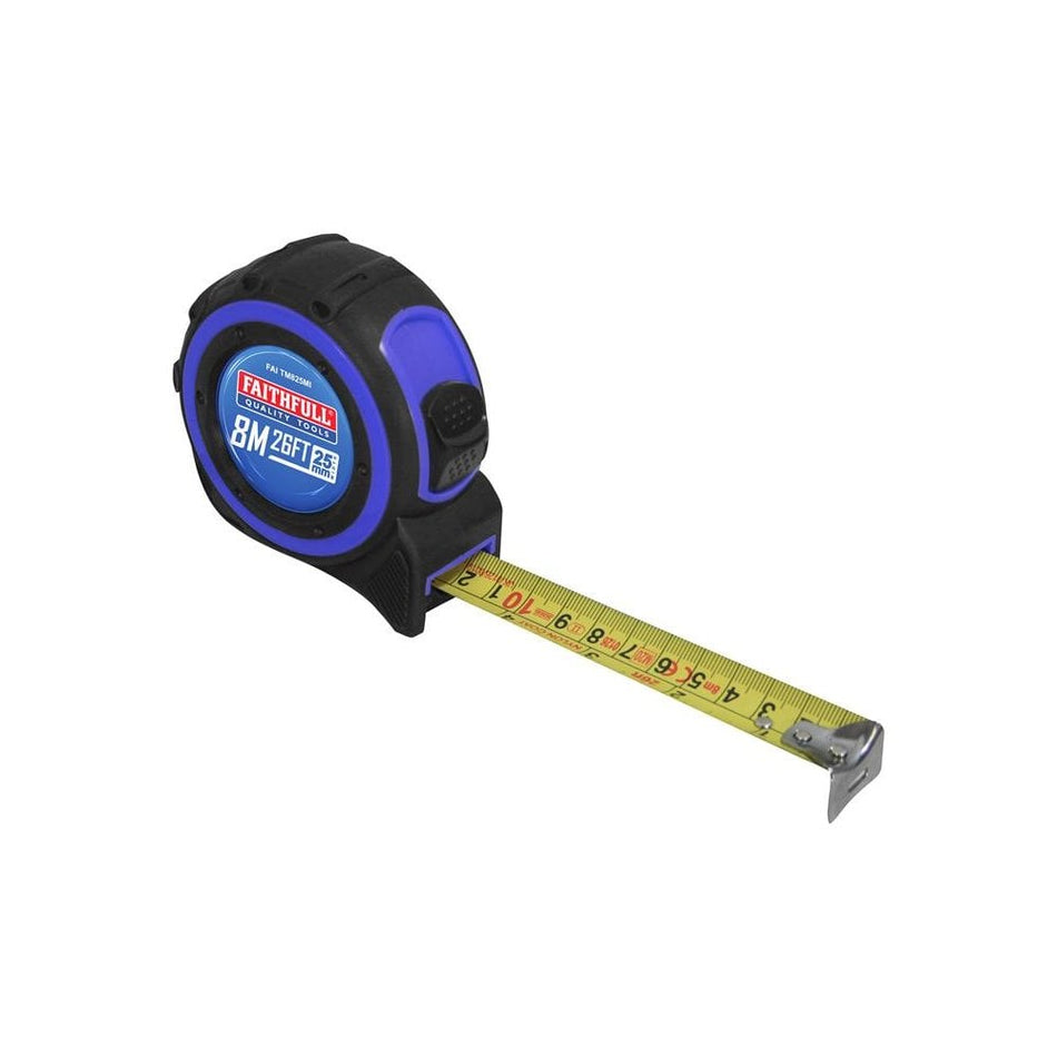 Faithfull Trade Tape Measure 8m/26ft (Width 25mm)-FAITM825MI
