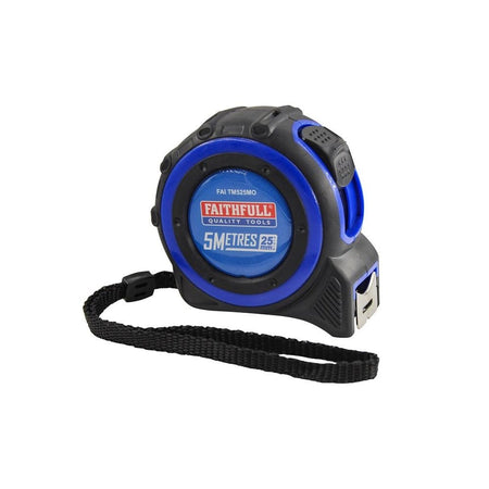 Faithfull Trade Tape Measure 5m (Width 25mm) (Metric Only)-FAITM525MO